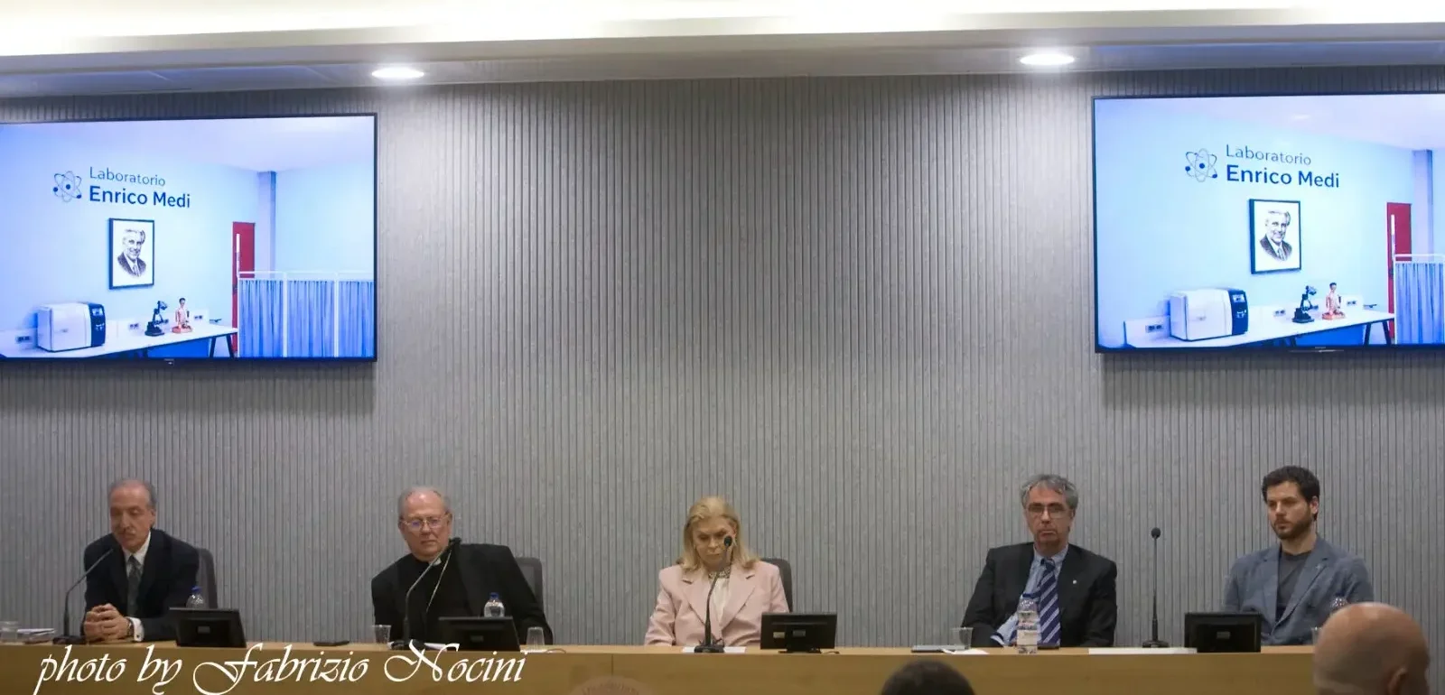 Maria Stella Medi at the Vatican Radio press conference dedicated to Enrico Medi